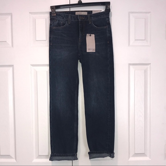 NWT ZARA Womens Dark wash Straight Leg Jeans - Picture 2 of 8